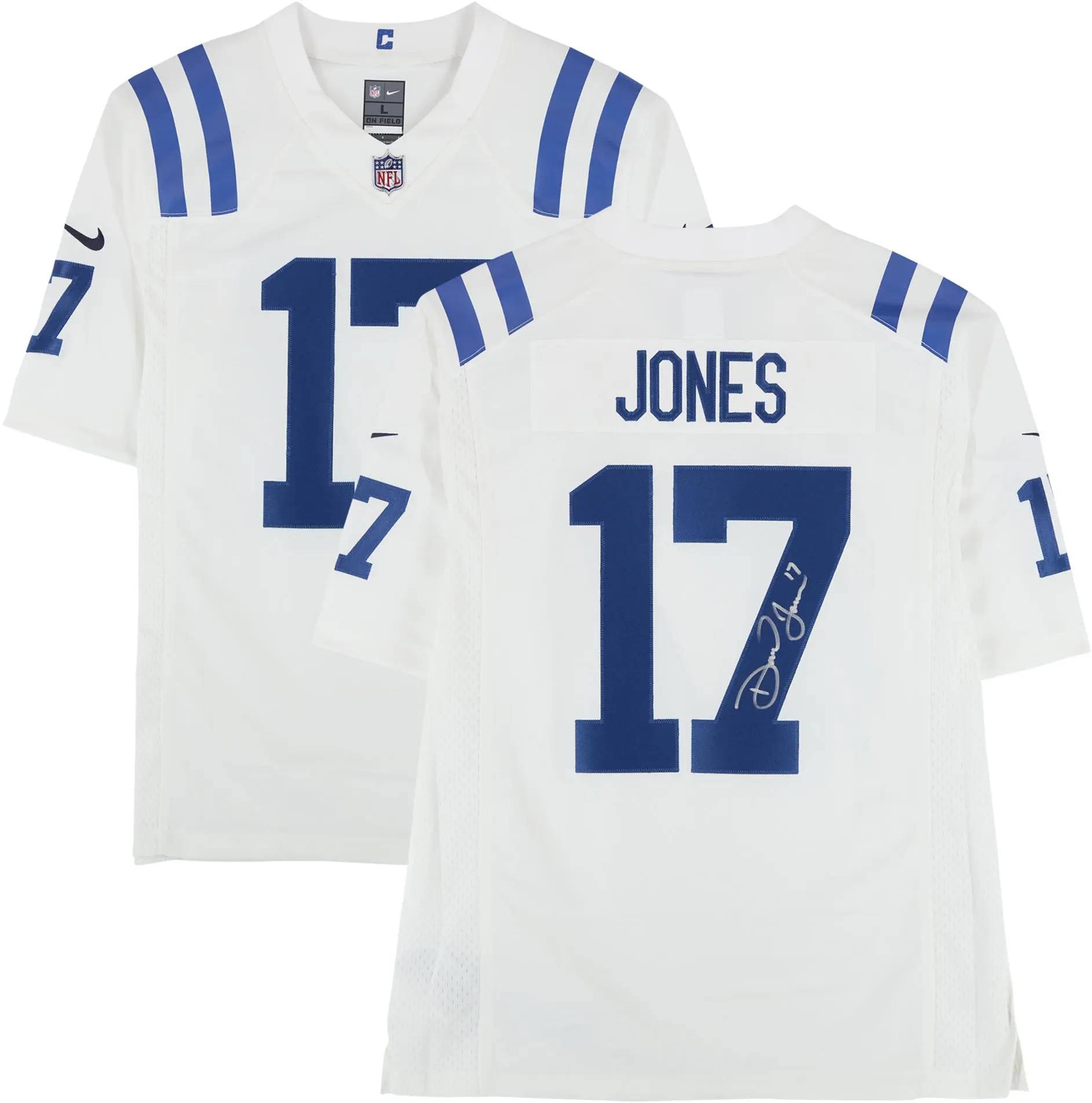 Daniel Jones Indianapolis Colts Autographed Nike White Limited Jersey - Fanatics Authentic Certified
