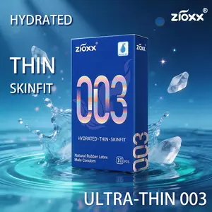 SKINFIT Ultra Thin Condoms by ZIOXX 003 – 10 Count, Hyaluronic Acid, Natural Latex, Odorless