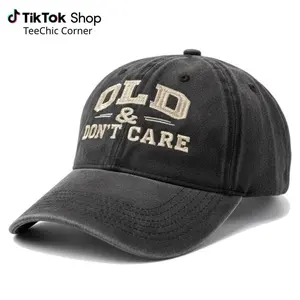 Too Old To Care Wash Hat Perfect Gift For Dad Low Profile Dad Hat Pigment Dyed - TikTok Shop