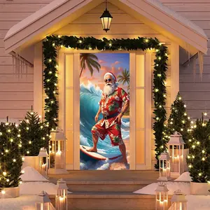 Elastic Room Door Decoration Set, Simple Installation, Christmas Halloween Door Cover, Holiday Party Decor, 82.7in X 35.4in