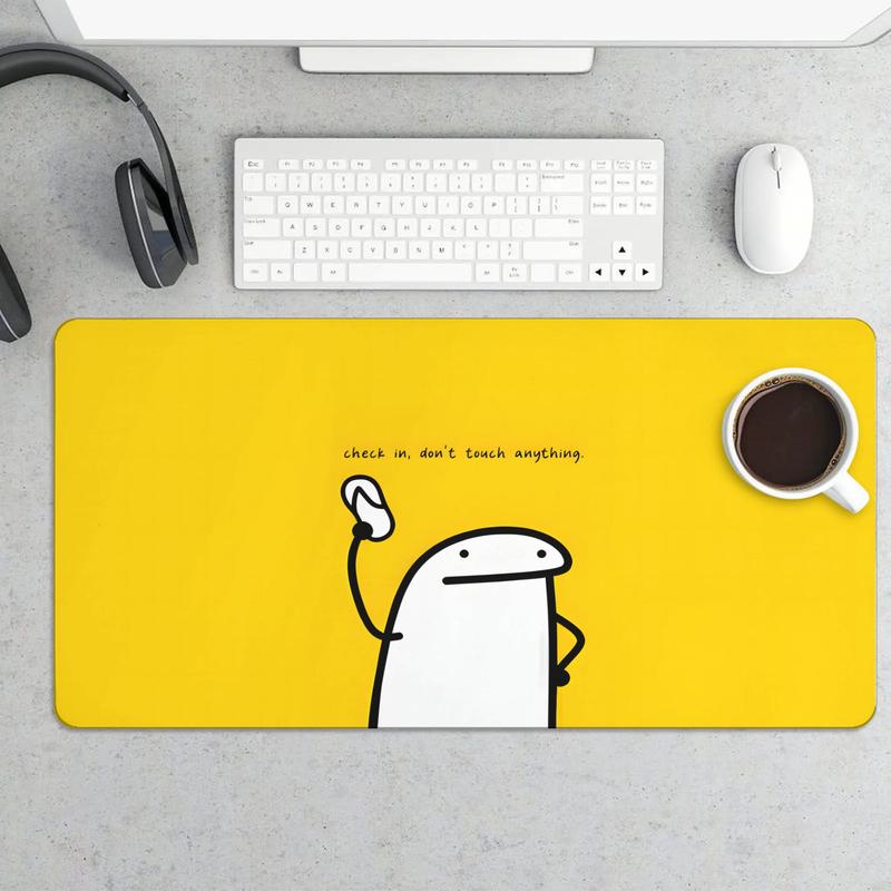Gaming Mouse Pad with Non-Slip Rubber Base Yellow Cartoon Design for Enhanced Control and Precision 1pc Ideal for Gamers