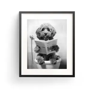 Cockapoo Wall Art Funny Bathroom Cute Cockapoo Dog Adorable Funny Cockapoo Dog Lover Gift Cockapoo Poster Kids Bathroom Whimsy Animal Art Unframed