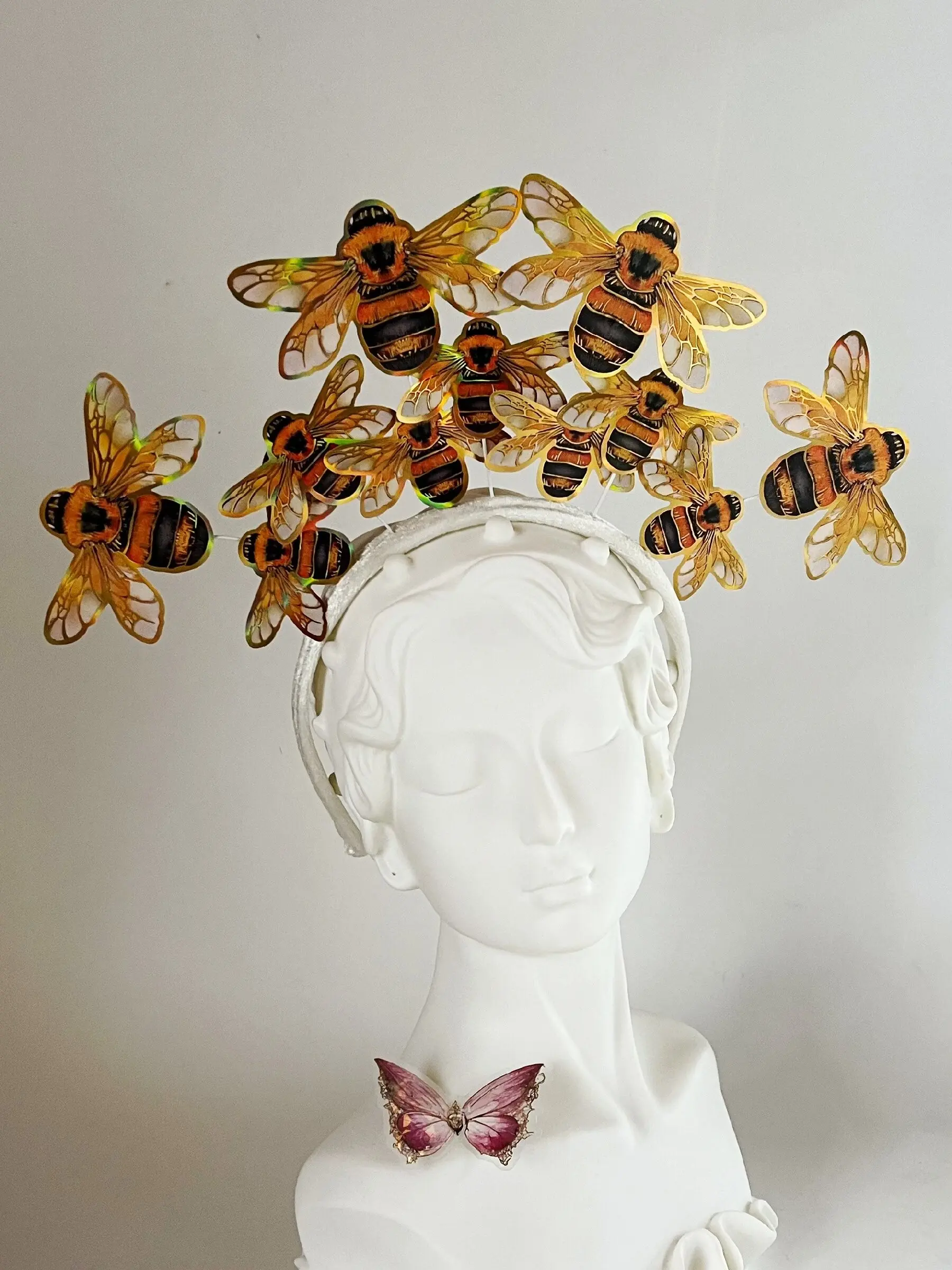 Bee Element Hairband, Unisex Headband, Party Headband, Lightweight and Flexible, Ideal for Parties, Stage Performances, Role-Playing, Costume Accessories, Headband Accessory