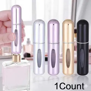 Refillable 5ml Mini Perfume Atomizer, Leak-proof Travel Spray Bottle for Women Men, Portable Perfume Container, Great Gift for Friends Couples. Perfect for Airplane Travel.