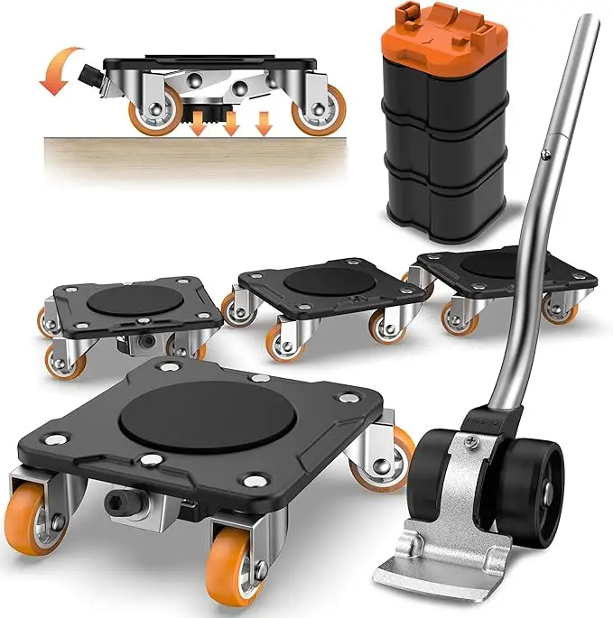 ONEON Furniture Mover Plus Parked Edition with Furniture Lifter, Periodic Moving Needs, Parking Lock Design, Lock Dollies for Long-Term Stability of H