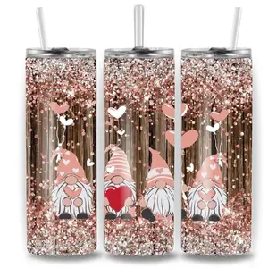 Gnome 20oz Stainless Steel Tumbler Durable Eco-Friendly 20-ounce Straight Tumbler with Customizable Prints for Hot or Cold Drinks Sleek Design Vibrant Prints