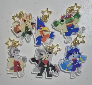 Star Fox 2.5in Keychains - Fox, Falco, Wolf, Peppy, Slippy, Krystal - Space Critters