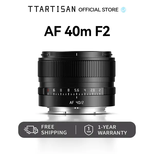 TTARTISAN AF 40mm F2 Full Frame Auto Focus Metal Camera Lens, Compact Everyday Carry Lens for Sony E, Nikon Z, L Mount