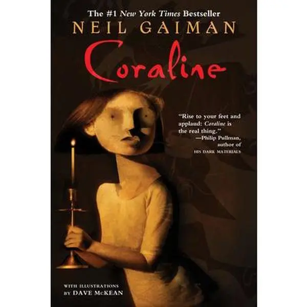Used Fiction Book - Coraline by Neil Gaiman (Paperback, English) - New York Times Bestseller, Academy Award-Nominated Film Source Material, for Adults and 8 to 12 Year-Olds (School & Educational Office Stationery Supply), Fiction Books, 0.61 Pounds