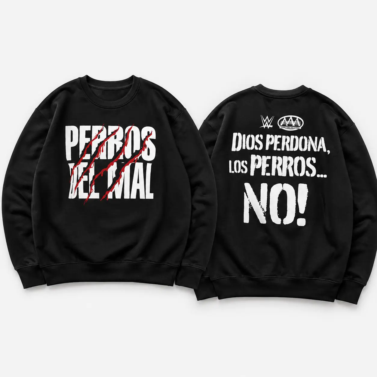 Los Perros del Mal AAA Faction Sweatshirt, Hoodie Black Wrestling Graphic Shirt, Retro Lucha Libre Fan Apparel, Unisex Wrestling Sweatshirt Gift