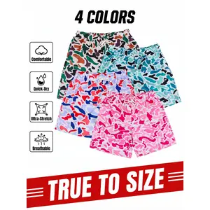 KZZ Men's Fashion Casual Shorts - Tropical Tractor Design, Comfortable & Quick-Dry, Ultra-Stretch, Breathable, 4 Colors, True to Size, Stylish Menswear Pants