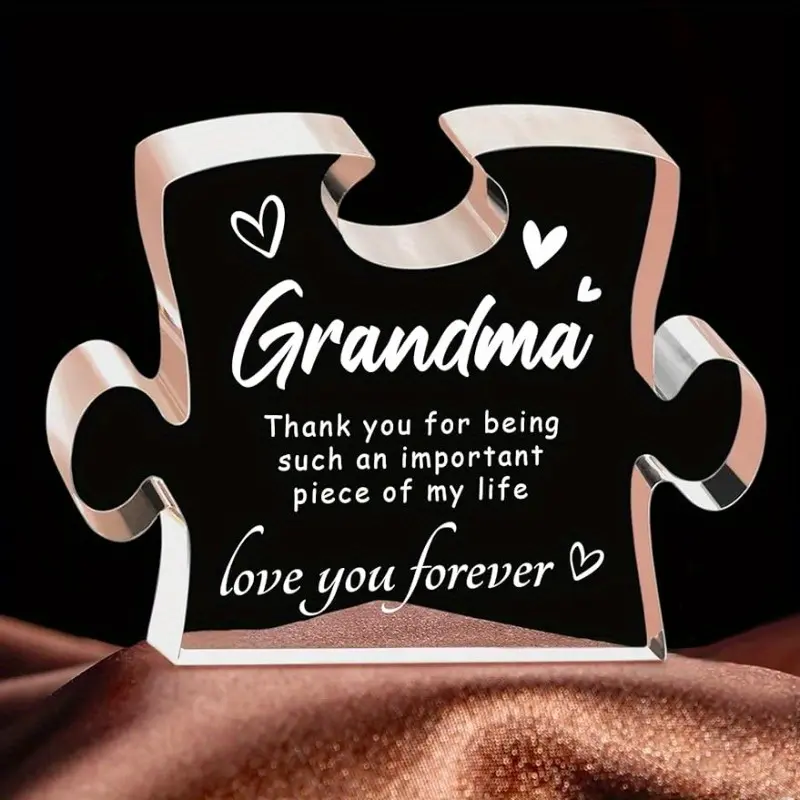 Acrylic  Gift for Grandma - Christmas, Birthday, Mother's Day & Thanksgiving Present from Granddaughter/Grandson -  Home Decor Gift Idea Signs
