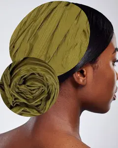 Olive Stretchy Ribbed Scarf Headwrap