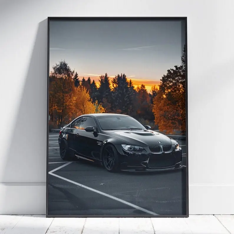 BMW (E92) M3 print, Automotive decor, Boys room decor, Hyper car poster, Super car poster, BMW M3 poster, Gift, M3 poster, BMW wall art