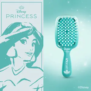 Disney Princess UNbrush, detangling hair brush, Reduces Breakage & Gently Releases Tangles, Vented Cushion, For Curly Hair & All Hair Types, FHI HEAT