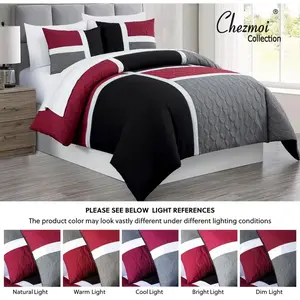 Double Color Bedding Set (1 Quilt with Filling + 2 Pillowcases), Fashion Bedroom Linen, Soft Fabric for Comfort and Style
