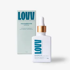 LOVV Hydrating VulvaRevive Serum, 1 oz, Hyaluronic Acid, Probiotics & Prebiotics Lightweight barrier Skincare