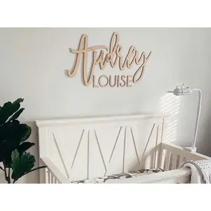Baby girl Wooden Name Sign, Nursery Name, Baby Name Cut out, Cutout Name, Wood Name Sign, Baby Name, first and middle name