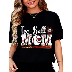 Cotton Tee Ball Mom Funny Tball Mom Mothers Day TShirt