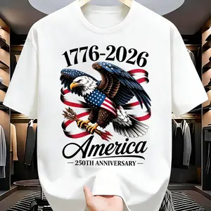 US Local Shipping | 1776-2026 America 250th Eagle & Arrows Tee | Men's T-shirt | Bold Patriotic Graphic | Commemorate 250 years of strength! #Americana #Freedom
