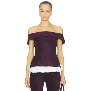 Maude Club Ivy Top in Maroon