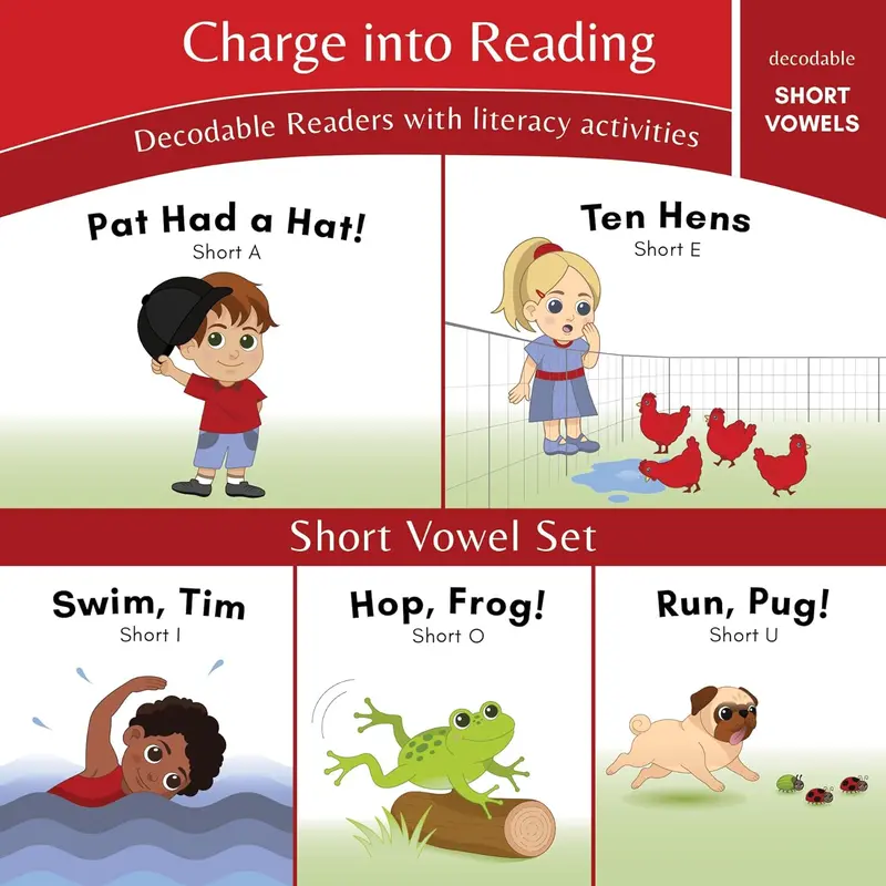 Charge into Reading Decodable Books (Stage 1): Short Vowel