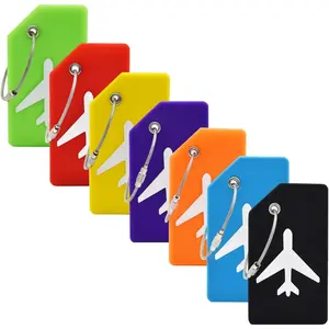 Silicone Luggage Tags for Suitcases, Waterproof, with Name Card, Privacy Protection, Versatile Travel Accessory (Multicolor)