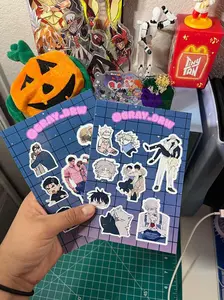 Jinx and Low Tide in Twilight cute stickers Sheets || BL Manhwa Laptop Stickers Glossy