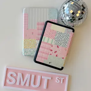 The Quilted Chapter Kindle Case - 11th Gen & 12th Gen Kindle Paperwhite - Magnetic Closure - Hand Strap - Soft Touch PU Leather - Floral & Striped Design - Cozy Reading Companion