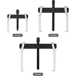 3pcs 2 Jaw Gear Puller Set (4/6/8 Inch), Adjustable Heavy Duty Reversible Bearing Pullers Removal Tool for Pulleys Flywheels Bearings Gears, External Internal Pulling