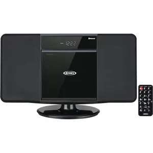 Jensen JBS-300 Modern Bluetooth Stereo Music System for Home with Wireless Streaming USB Port for MP3 Playback Digital AM/FM Stereo