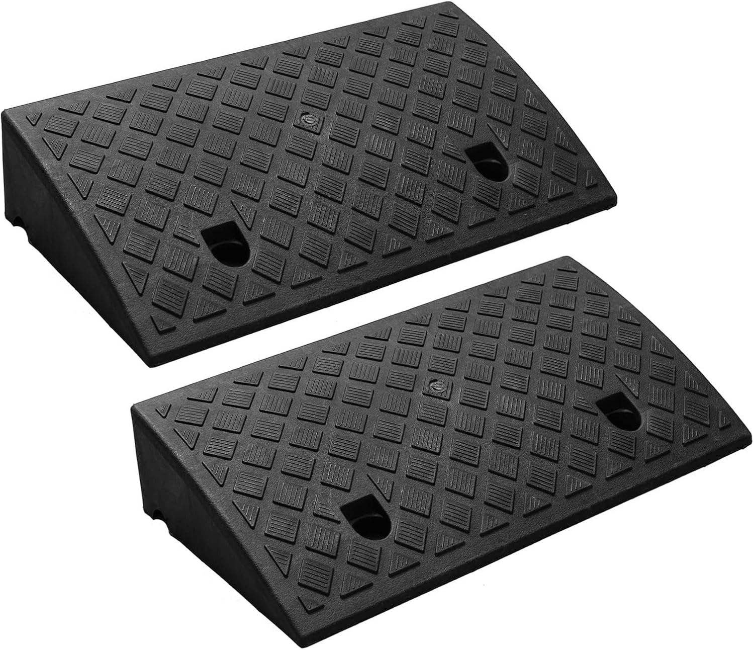 2pcs Car Ramp Portable Non-Slip Black Height Durable Plastic for Cars Motorcycles Wheelchairs Pets 2pcs Car Ramp Portable Non-Slip Black Height Durable Plastic for Cars Motorcycles Wheelchairs Pets