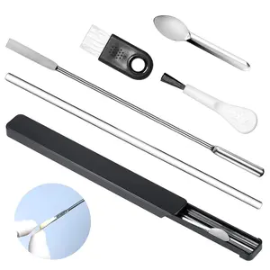 Capsule Filling Machine Kits Micro Lab Spoon Spatula Tamper Tool for Fast and Easy Gel Capsule Filling Gel Cap Capsule Pill Filler Machine - #000 00 0 1 2 3
