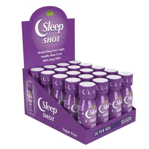 Alfa Vitamins - Sleep Shot  - Contains 10 MG of Melatonin, Vitamin B6, L-Theanine for healthy sleep & night time routine- 2.5oz Shot Bottle - 20 Pack