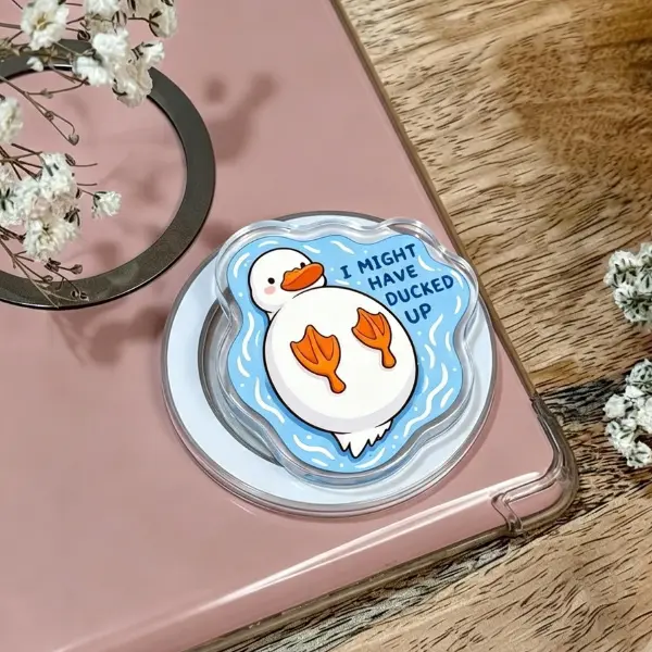 I Might Have Ducked Up Funny Duck MagSafe Phone Grip, Sarcastic Animal PopSocket, Cute Meme Phone Accessory, Quirky Humor Gift, TikTok Viral Merch