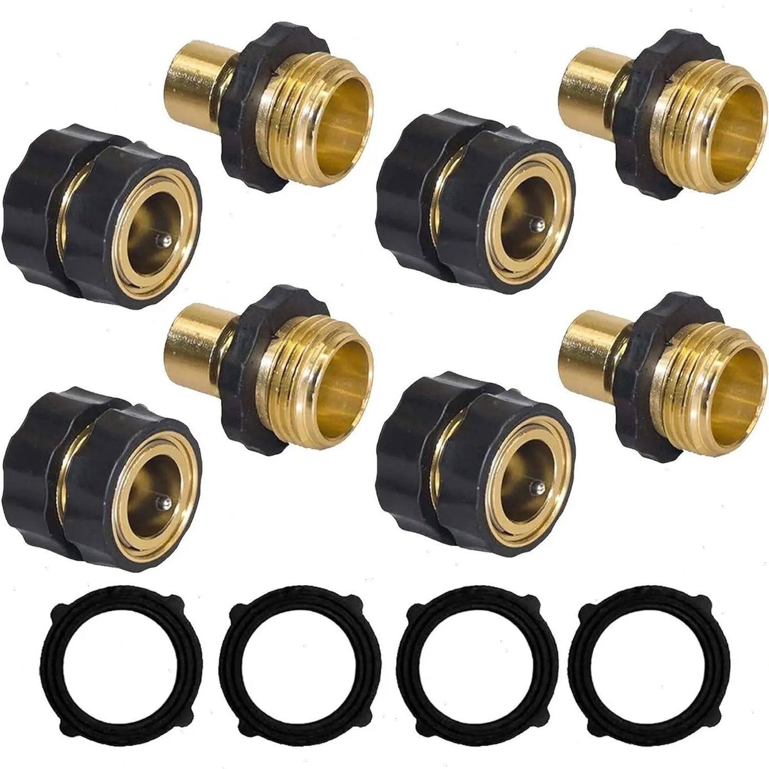 Garden Hose Quick Connector, 3/4 Inch Male and Female Garden Hose Fitting Quick Connector