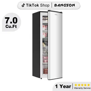 BANGSON 7.0 Cu.Ft Upright Freezer, Single Door Freezer, Stand freezer, Convertible Upright Freezer/Refrigerator,Single Door for Kitchen, Office, Apartment, Gift Idea, Christmas Gift