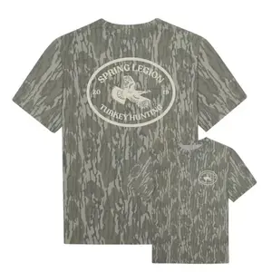 White Spring Legion Turkey Hunting Letter Washed Out Tee Mossy Oak Original Bottomland, Mossy Oak Original Bottomland White Spring Legion Turkey Hunting Short Sleeve Shirt