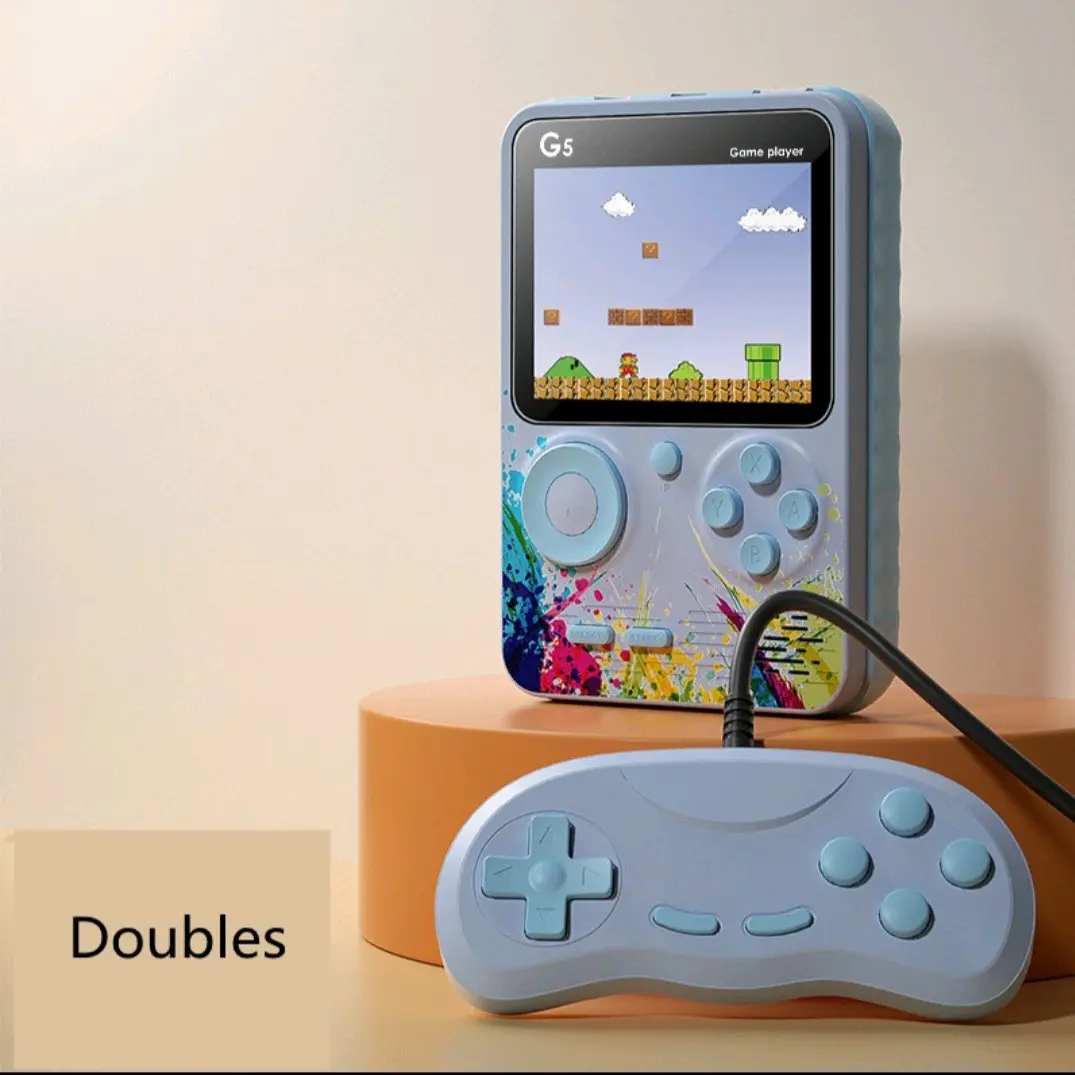 PB&Jay's Goods Retro Portable Mini Handheld Video Game Console with 500 Built-in Games and 3.0 Inch LCD Kids Color Game Player