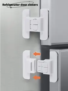 1/2/4/10pcs Child Safety Lock, Fridge Door Closer, Drawer Automatic Locks, No Drill Installation, Water Dispenser Door Closer, Baby Safety Anti-Open Locks