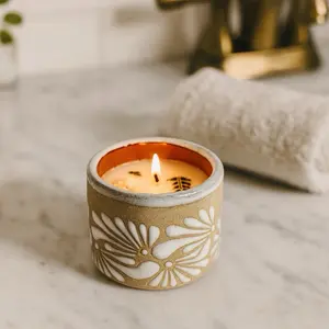 Lavender - Mexican Clay Vaso Candle