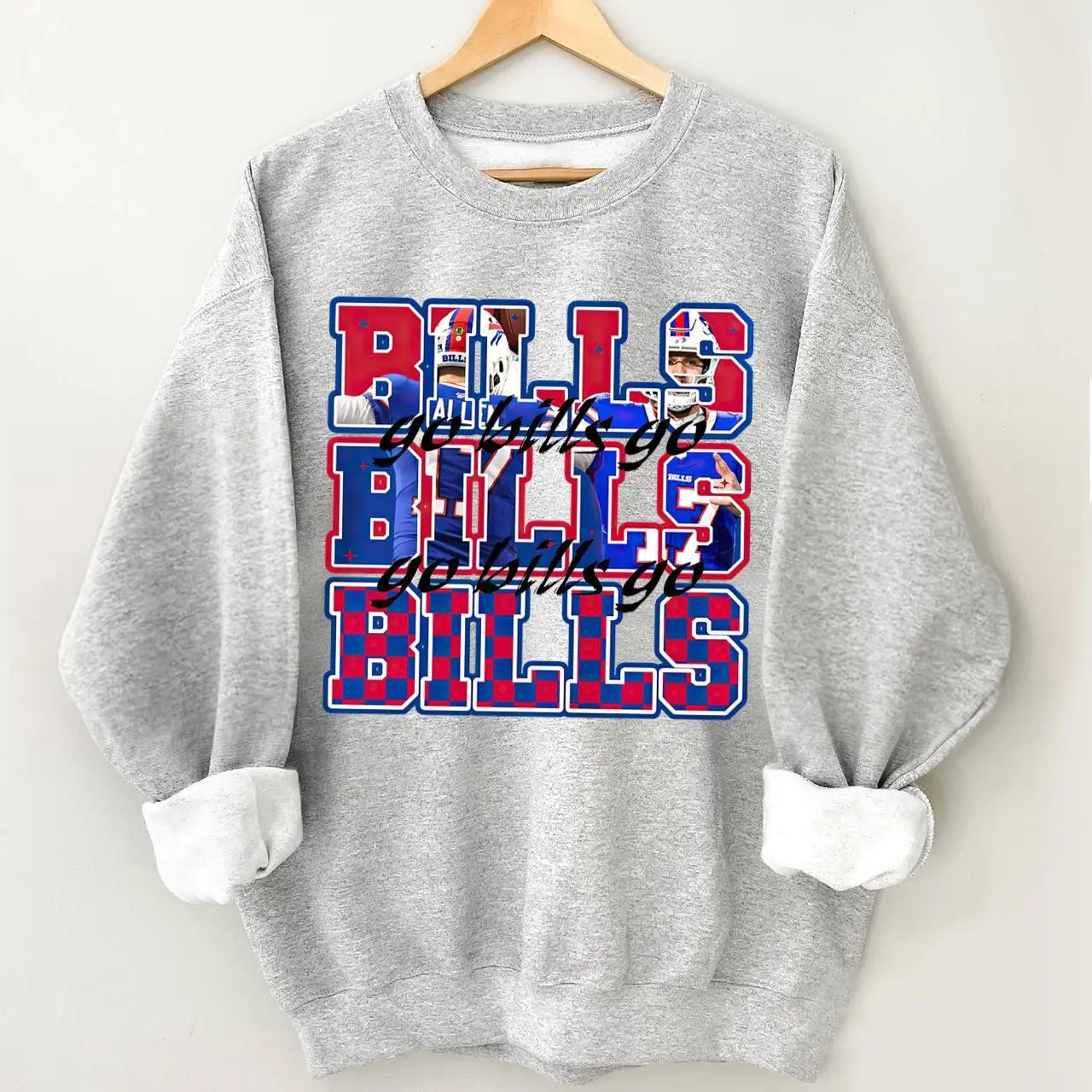 Vintage Bills Football Game Day Sweatshirt, Bills Lover Gift, Bills Football Fan Gift, Unisex Gifts For Football Fan