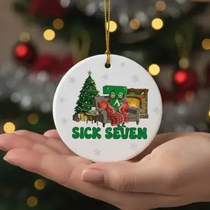 Sick Seven Christmas Ornament, Six Seven 6 7 Magnet/ Ornament, Sick 7 Meme Xmas Ornament, Viral Meme Generation Z Ornament, 67 Trend Ornament, Funny Ornament