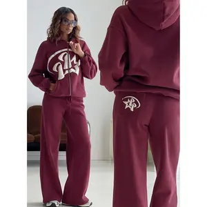 Princess Polly Stargirl Wide Leg Sweat Pants Burgundy