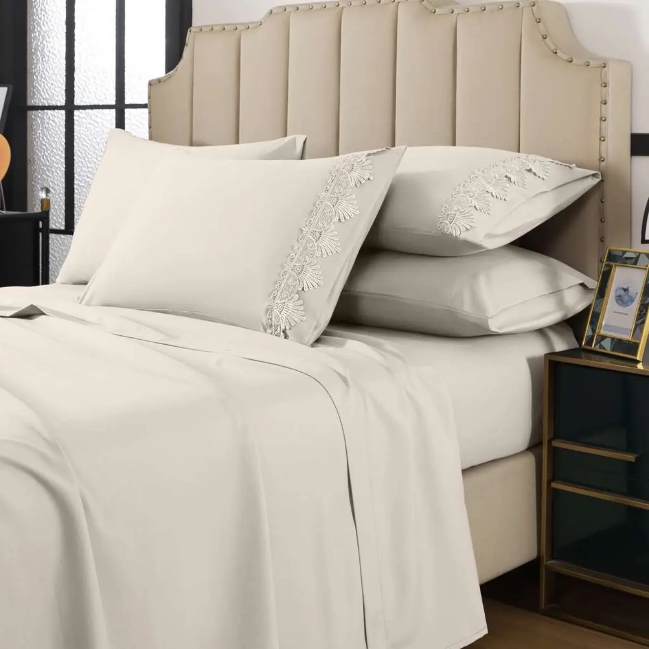 6 pcs bedsheets queen