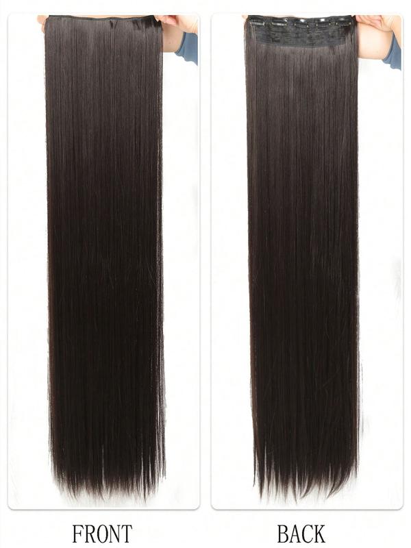 Super Long Straight Hair Extensions for Women, 30 Inch Clip-In Hairpieces, Invisible Instant Styling, Perfect for Cosplay and Daily Use