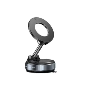 Magnetic Vacuum Phone Holder 360 degree Adjustable Car & Desk Mount Foldable Extendable Strong Suction Hands-Free Navigation Portable Secure
