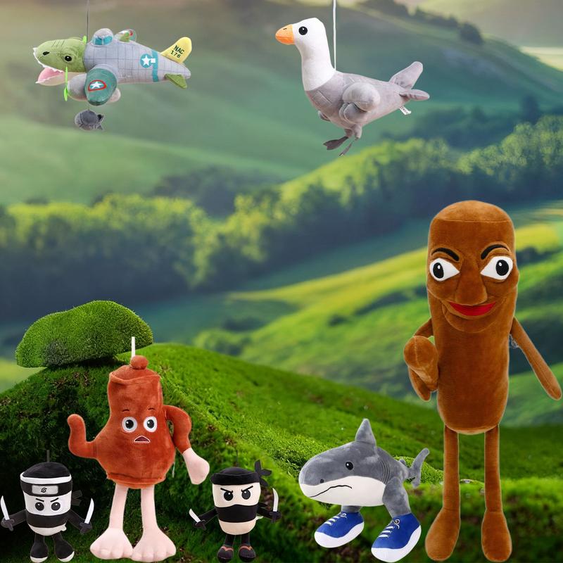 Large Size Tung Tung Tung Sahur, Tralalero Tralala, Shimpanzinni Bananini, Lirili Larlla, Cappuccino Assassino Italian Brainrot Inspired,  Plush Soft Stuffed Meme Dolls for Collectors & Fans, Funny Halloween/Birthday/Christmas Gift Ideas