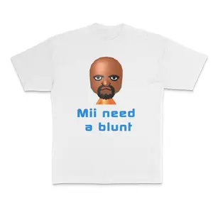 Need Blunt Funny Parody Crewneck T-Shirt for Man's Women, Meme Dank Genz Top Streetwear Shortsleeve Round Neck Tshirt Menswear Underwear