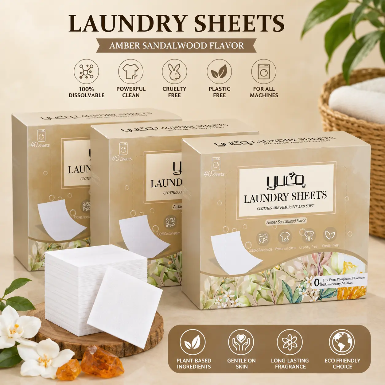 Laundry Tablets (240 Loads) 120 Tablets, Effective Washing Solution, Enduring Scent, Color Preservation And Purity, Laundry Bubble Sheets, Lasting Aroma, Clean Laundry Tablets, Intensive Cleaning, (Gulong Sandalwood)